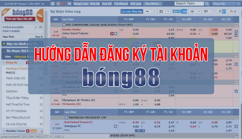 Đăng ký tài khoản BÓNG88 – VIVA88