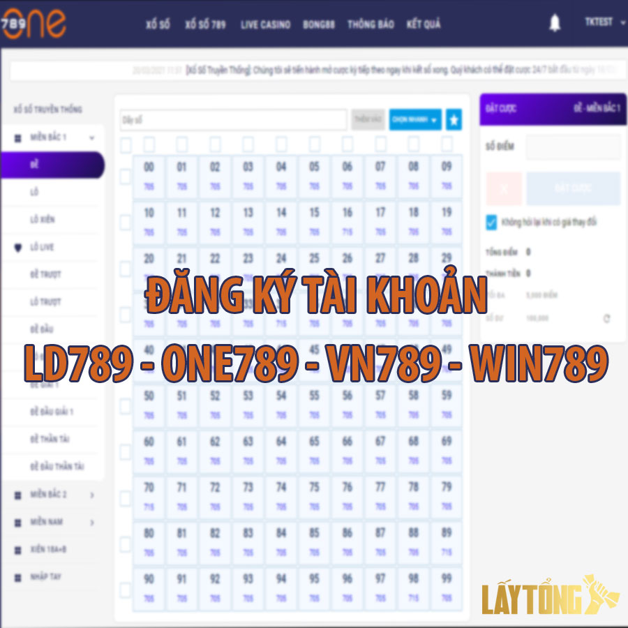 Đăng ký tài khoản LD789 (ONE789, VN789, WIN789)